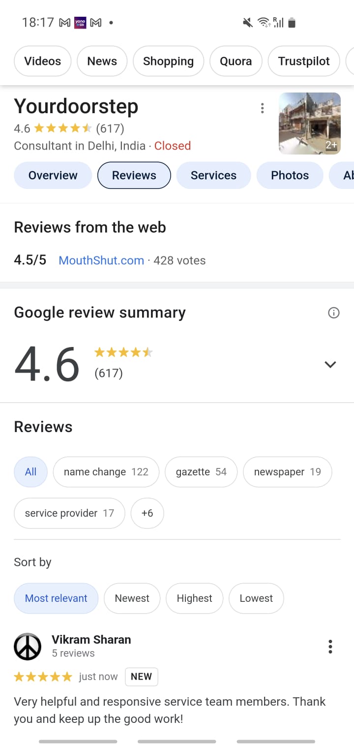 Yourdoorstep Review vikram