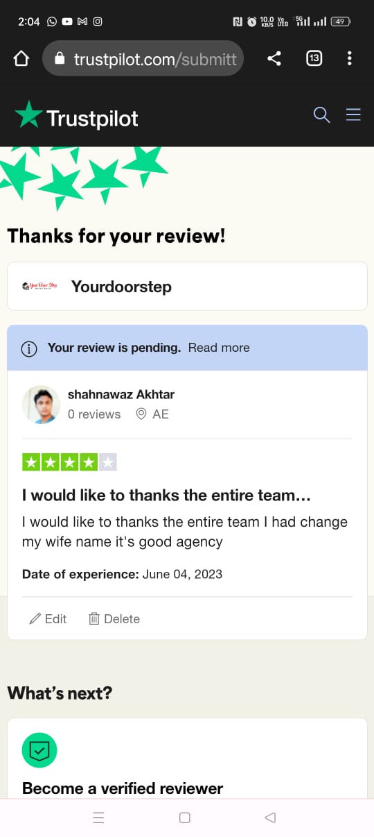 Yourdoorstep Review shahnawaz