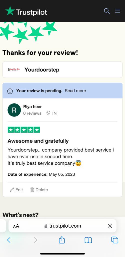 Yourdoorstep Review riya