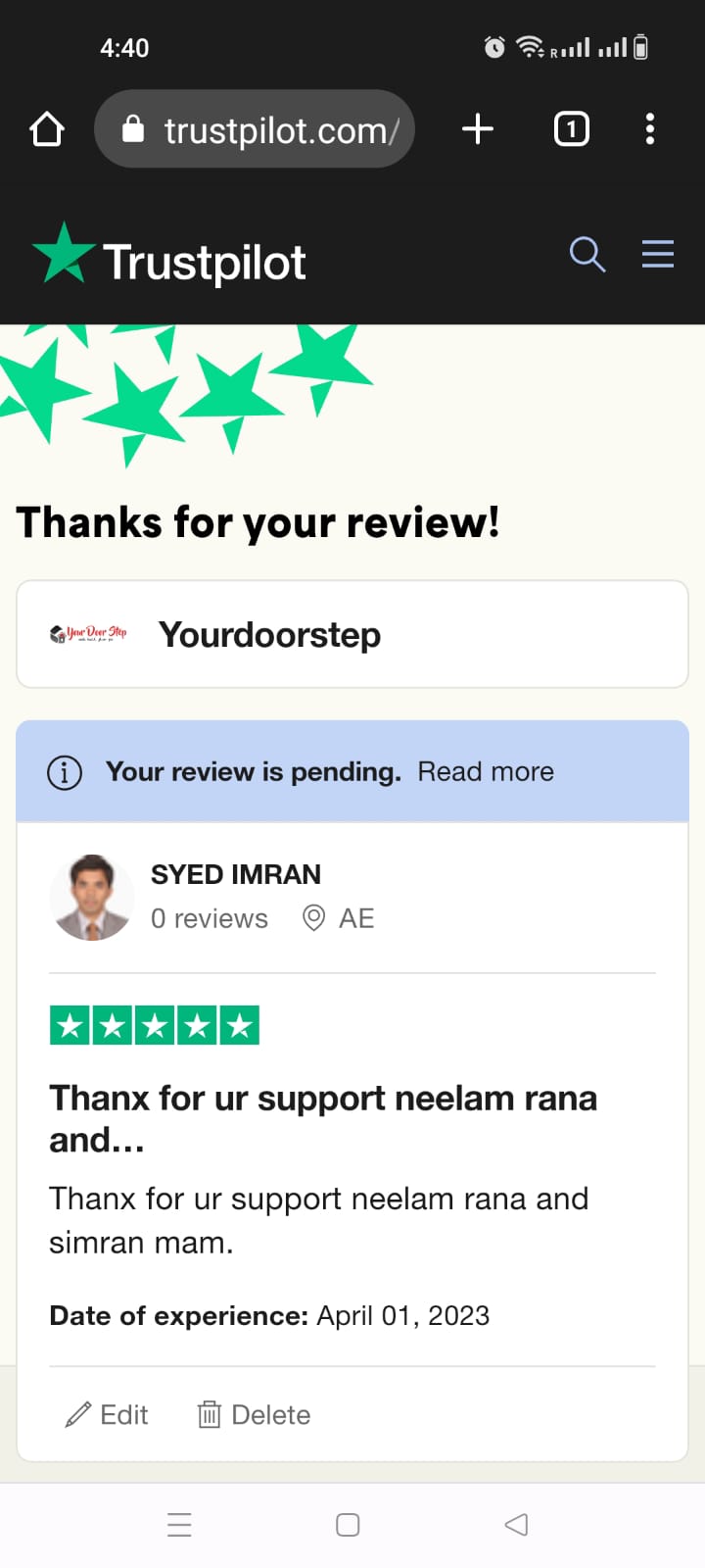 Yourdoorstep Review syed