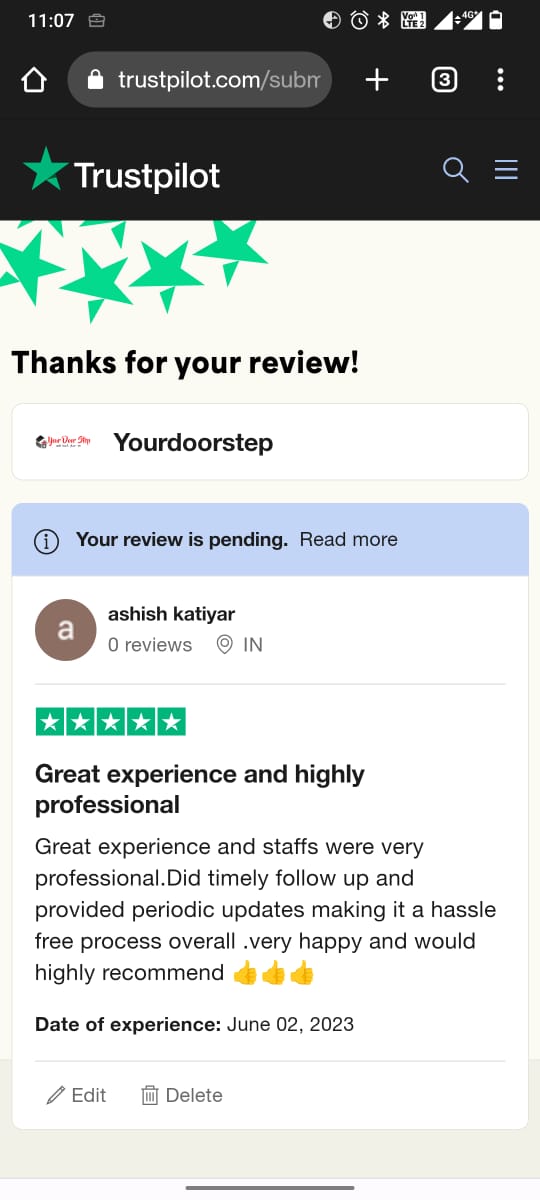 Yourdoorstep Review ashish