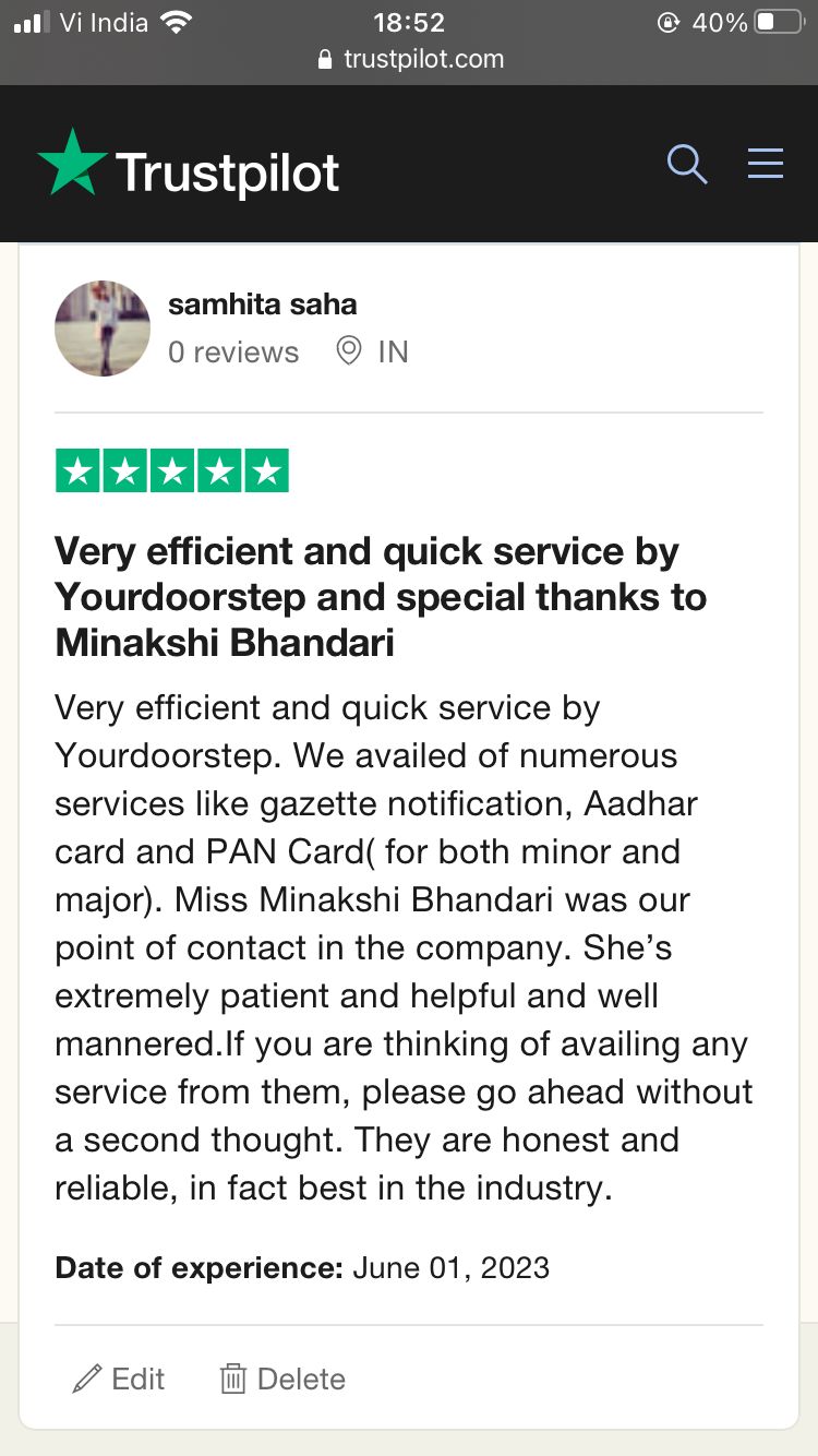 Yourdoorstep Review samhita