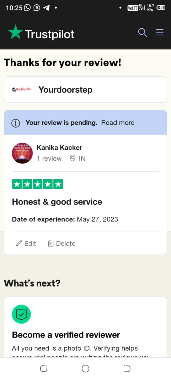 Yourdoorstep Review kanika