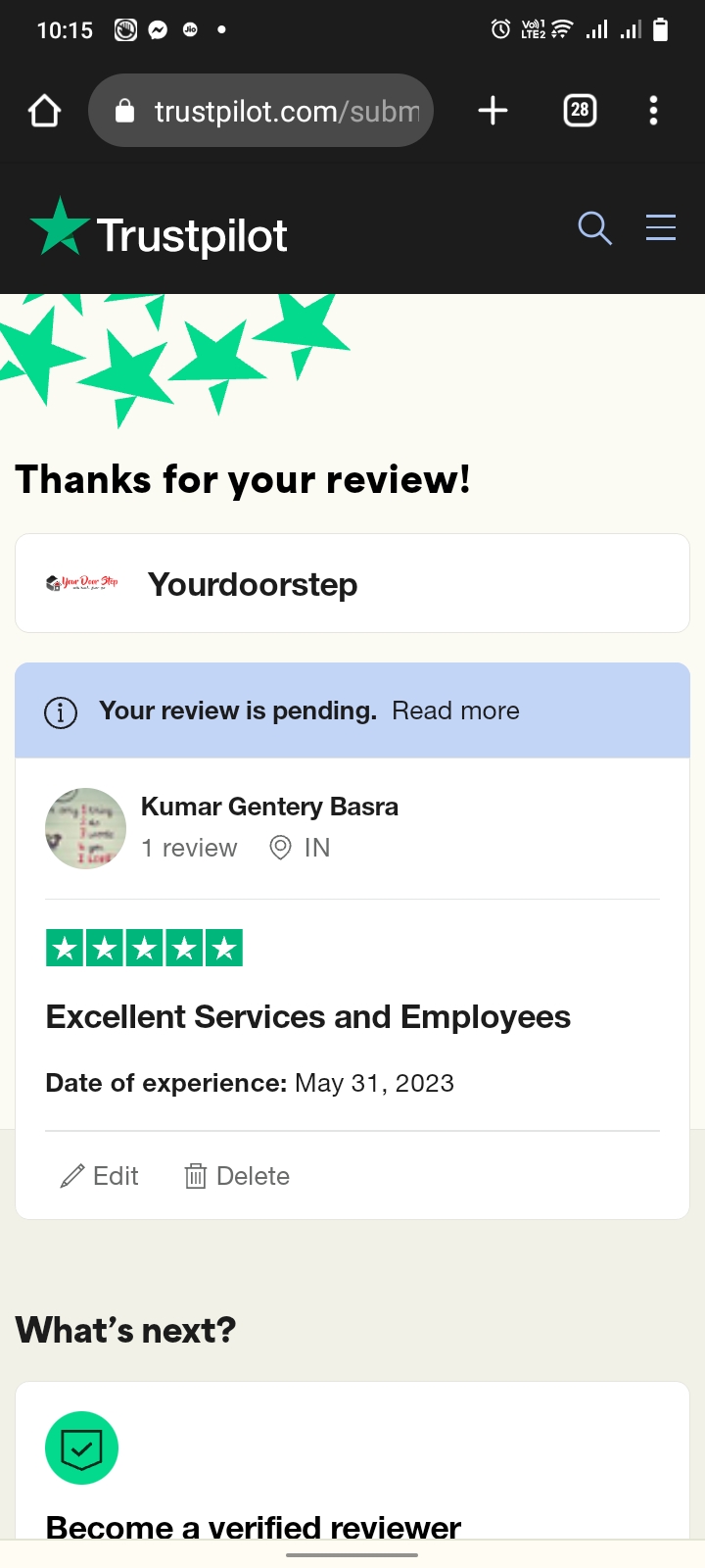 Yourdoorstep Review kumar gentery