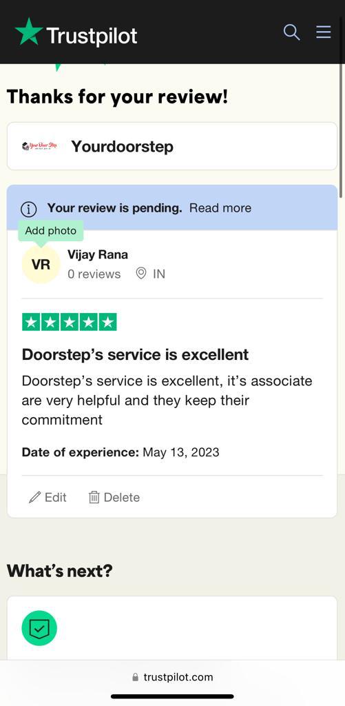 Yourdoorstep Review vijay rana 