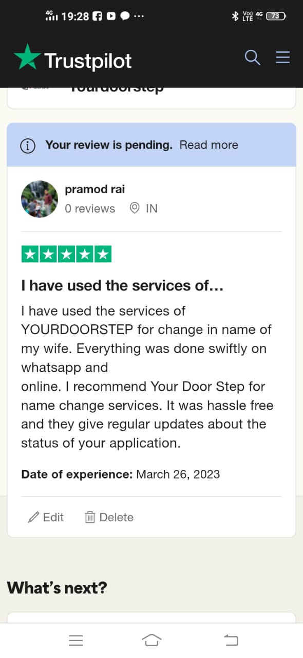 Yourdoorstep Review PARMOD RAI 