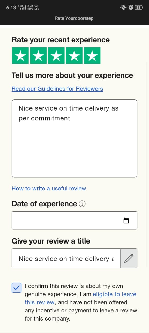 Yourdoorstep Review 25129