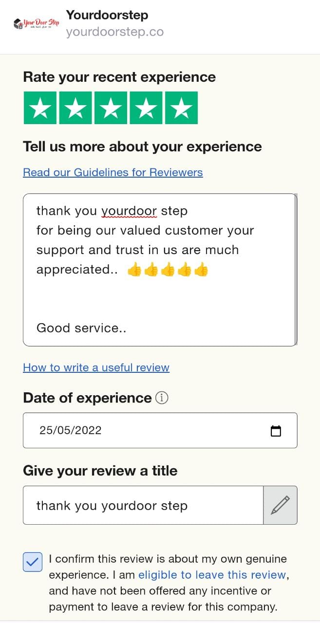 Yourdoorstep Review   26564