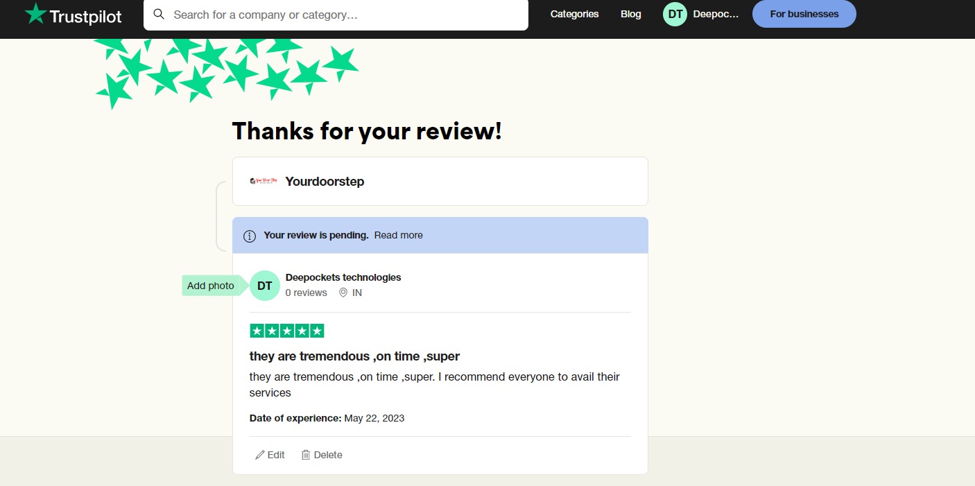 Yourdoorstep Review  26733