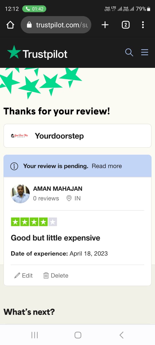 Yourdoorstep Review  aman mahajan