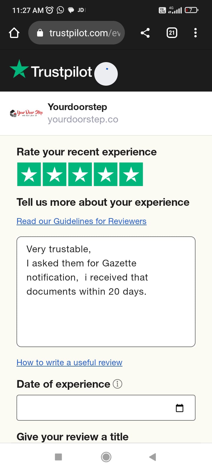 Yourdoorstep Review  25714