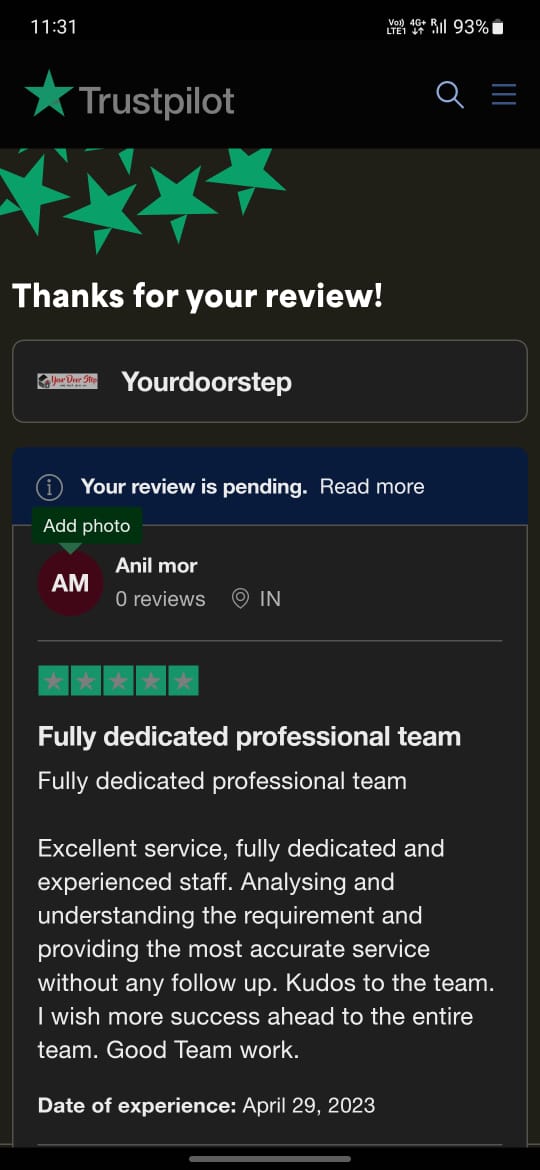 Yourdoorstep Review   anil mor