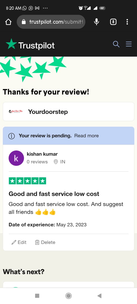 Yourdoorstep Review  krishna kumar