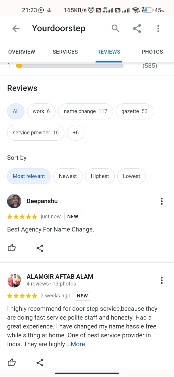 Yourdoorstep Review   dipanshu