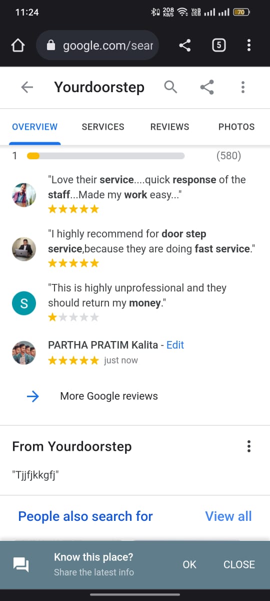 Yourdoorstep Review PARTIM KALITHA
