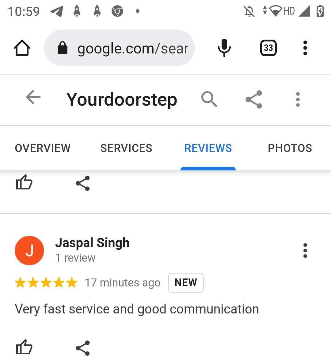 Yourdoorstep Review   JASPAL SINGH