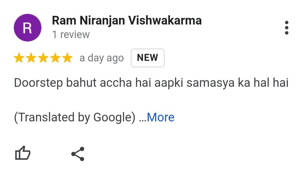 Yourdoorstep Review   RAM NIRANJAN VISHWAKARMA
