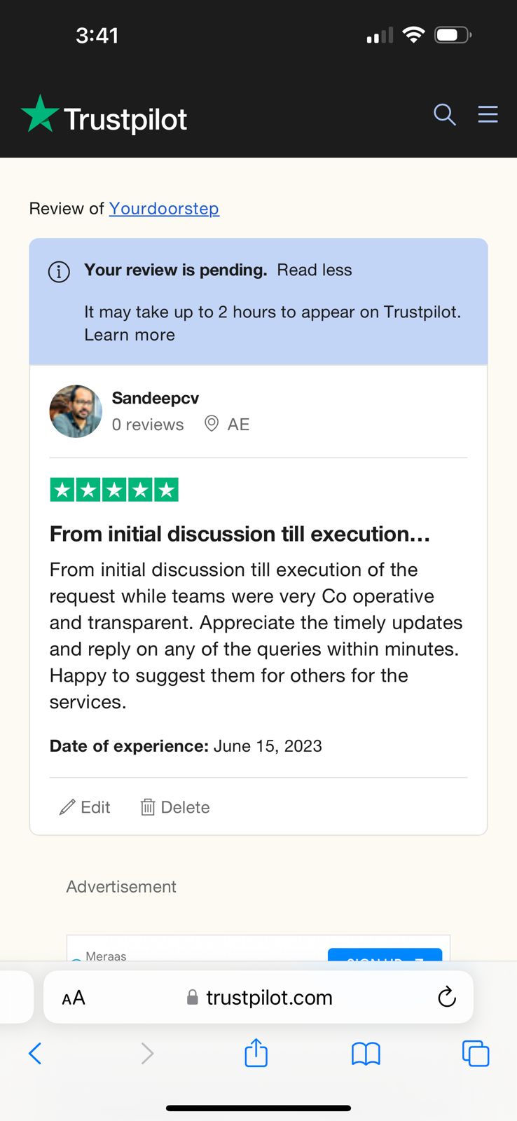 Yourdoorstep Review   26939