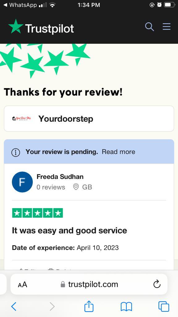 Yourdoorstep Review   fareeda sudhan